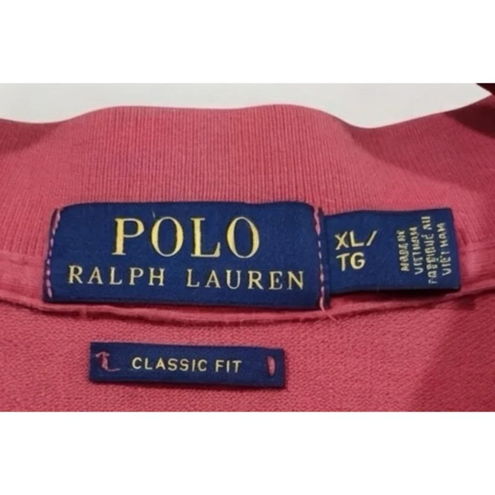 Polo Ralph Lauren Men's Extra Large Pink Classic Fit Polo Golfcore Preppy